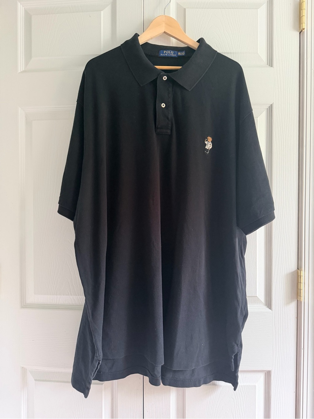 Polo Ralph Lauren Martini Bear Polo Shirt Black Men’s 4XLT Big Tall